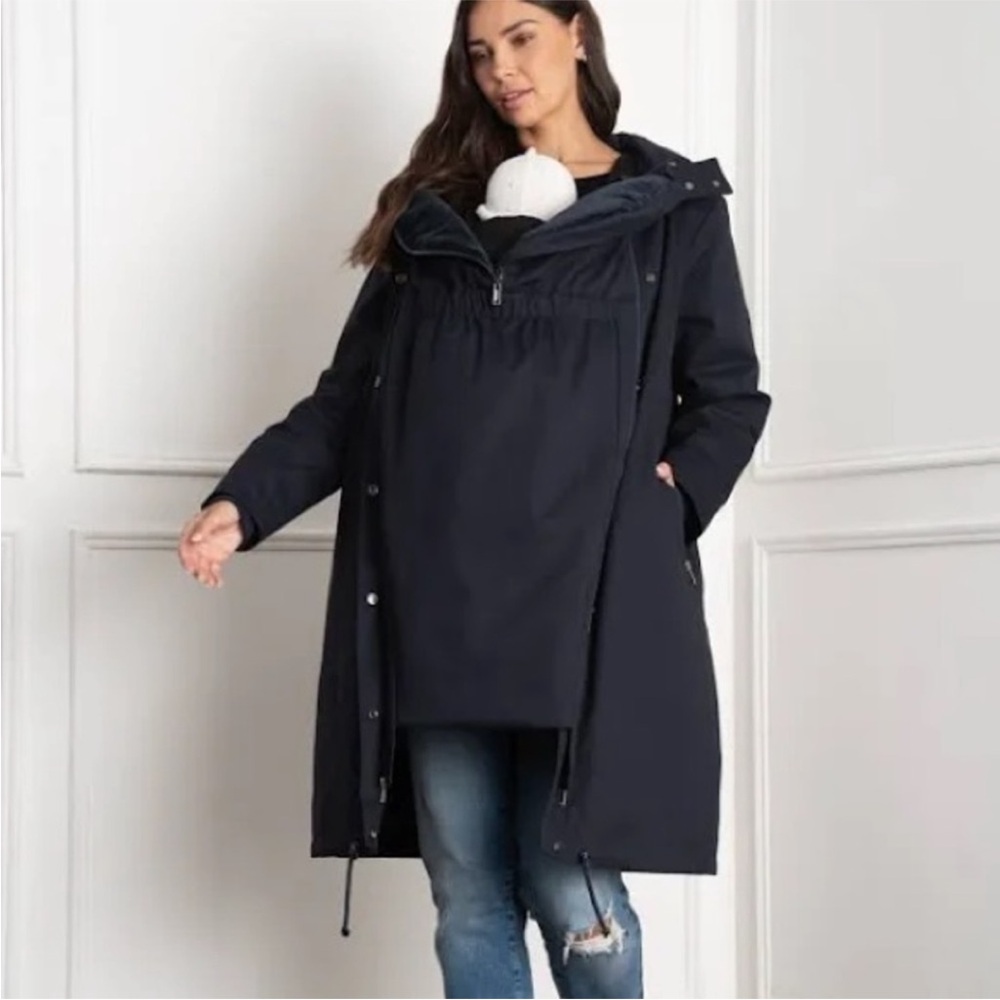 Seraphine Maternity Women's Black 4 in 1 Down Parka with Removable Insert Size 4